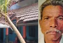 കനത്ത കാറ്റും മഴയും; ഇടിമിന്നലേറ്റ് വയോധികൻ മരിച്ചു
