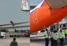 വിമാനങ്ങളുടെ ചിറകുകള് കൂട്ടിയിടിച്ചു; ഒഴിവായത് വന്അപകടം